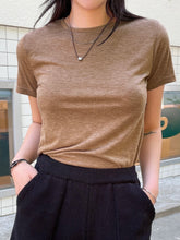 DAZY Solid Round Neck Tee